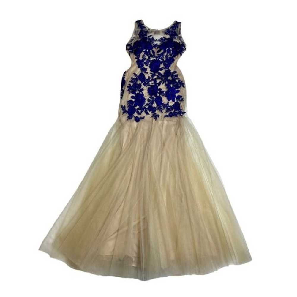 COLORS dress formal women’s 4 blue beige beaded l… - image 12