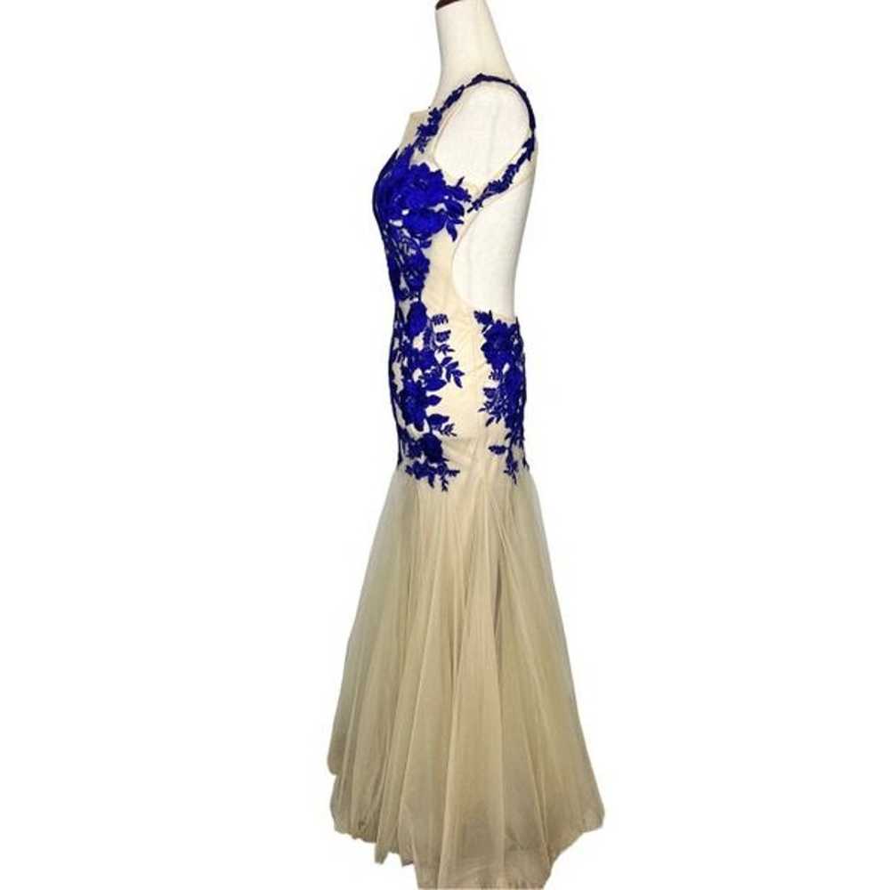 COLORS dress formal women’s 4 blue beige beaded l… - image 2