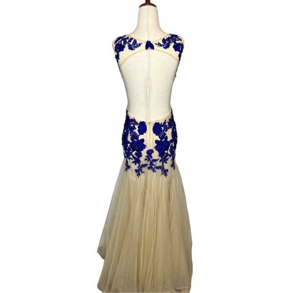 COLORS dress formal women’s 4 blue beige beaded l… - image 3