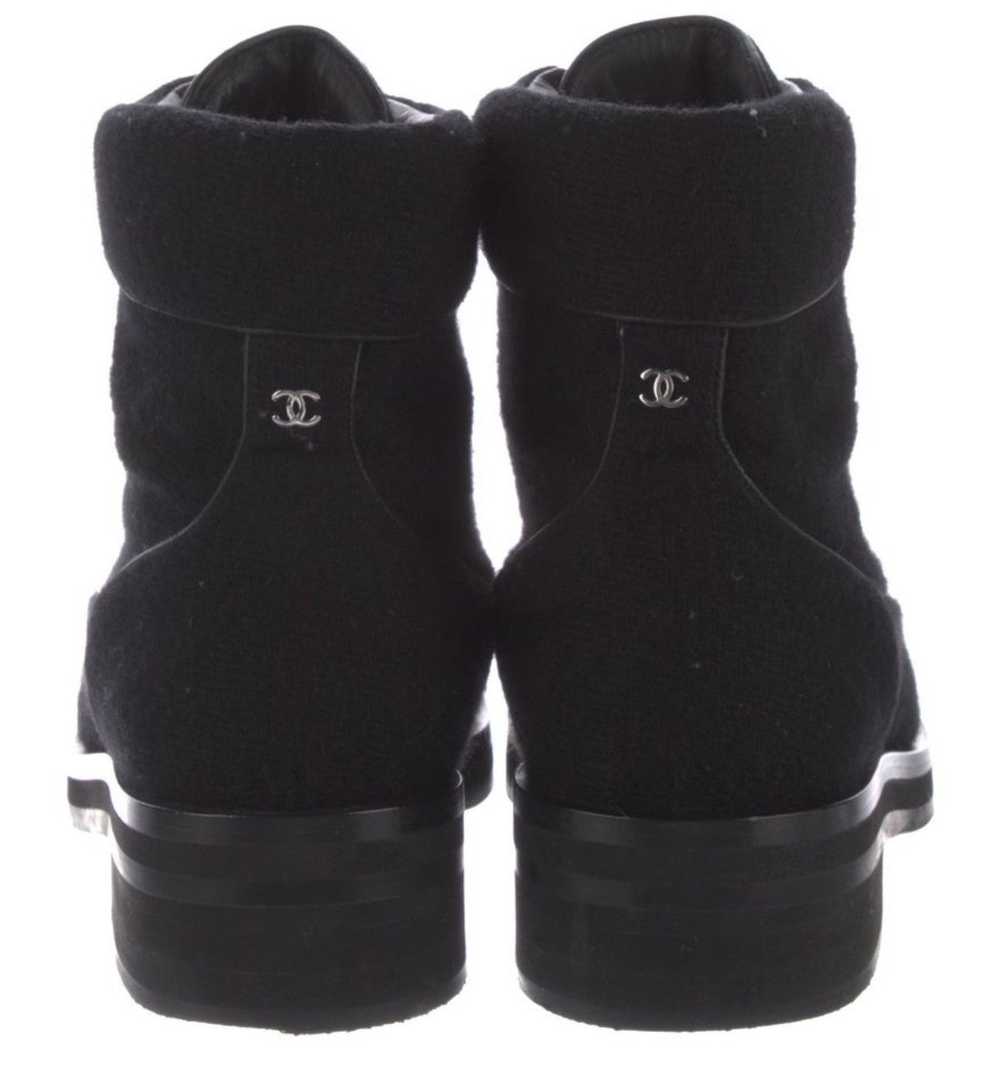 Chanel Chanel 2016 Wool Ankle Lace-Up Boots - image 2