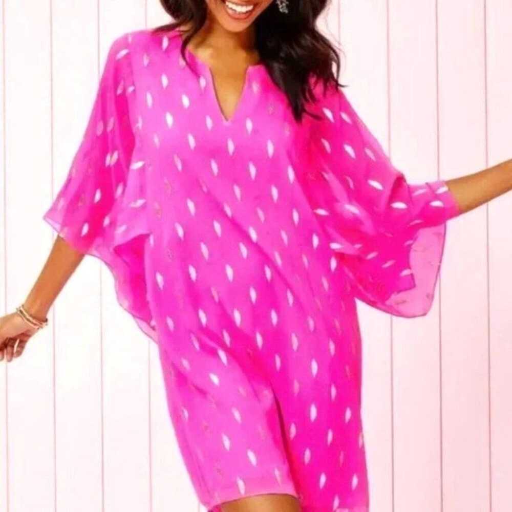 Lilly Pulitzer Shalynn Silk Caftan Dress Women's … - image 1