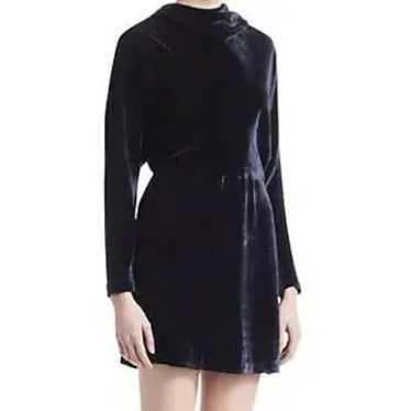 A.L.C. (ALC) Marin Draped Mini Luxe Velvet Dress … - image 1