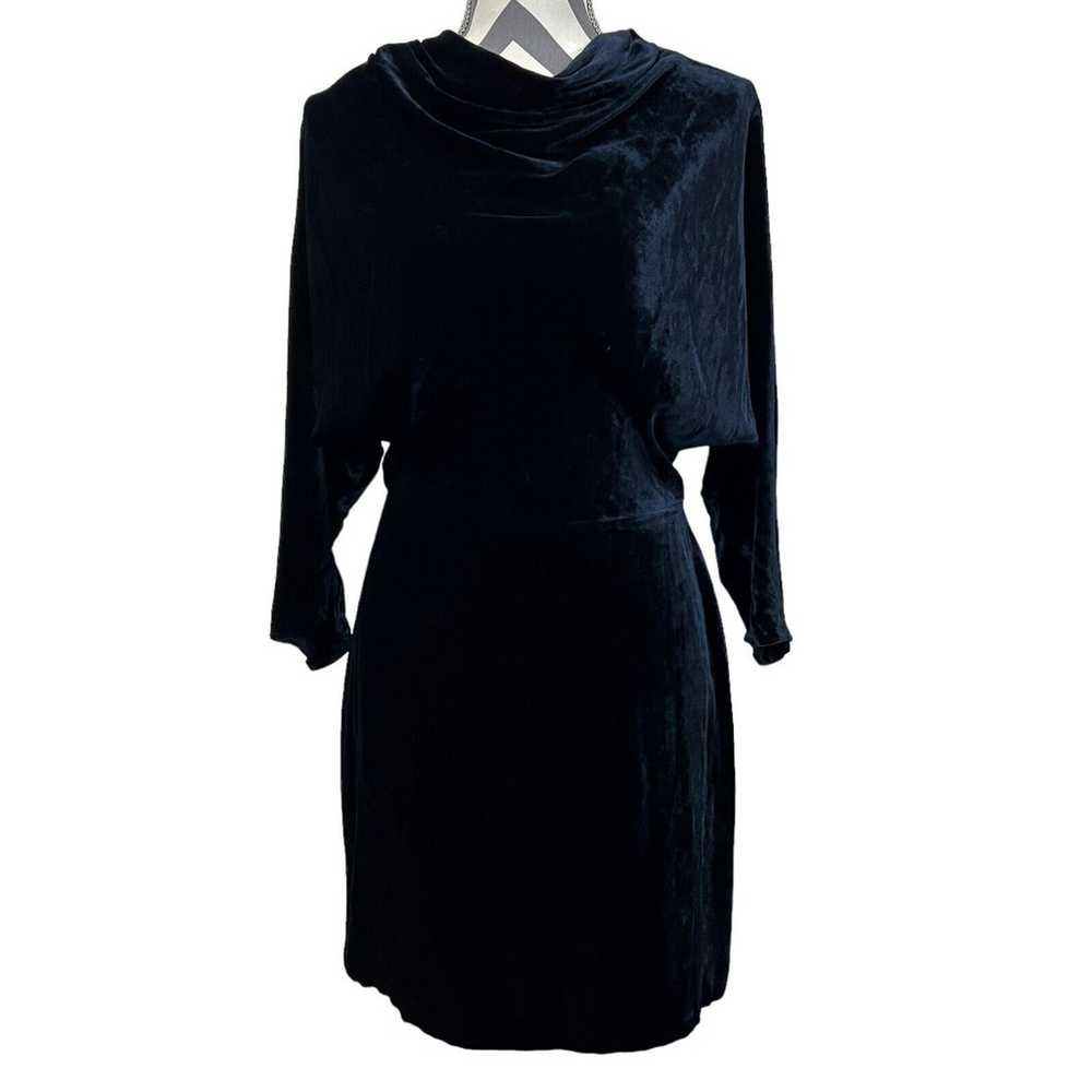 A.L.C. (ALC) Marin Draped Mini Luxe Velvet Dress … - image 2