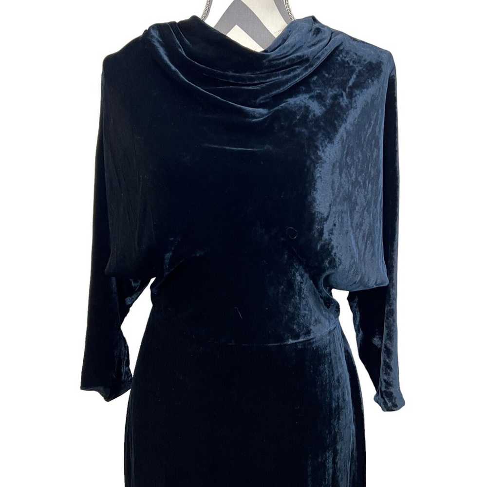 A.L.C. (ALC) Marin Draped Mini Luxe Velvet Dress … - image 3