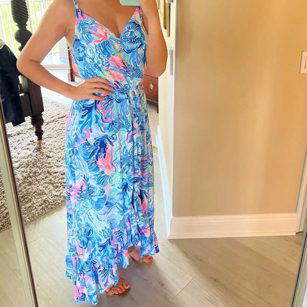 Lilly Pulitzer Mareena Dress Saltwater Shade Seek… - image 11