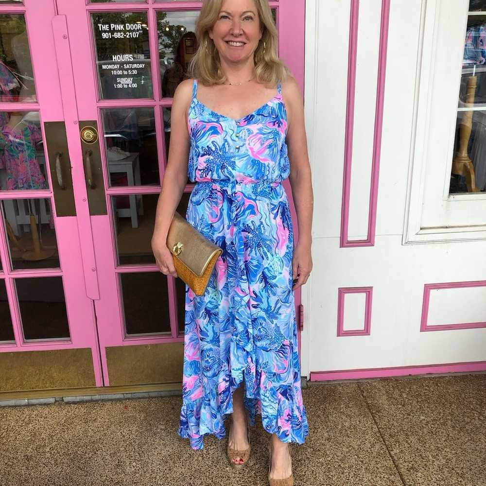 Lilly Pulitzer Mareena Dress Saltwater Shade Seek… - image 12