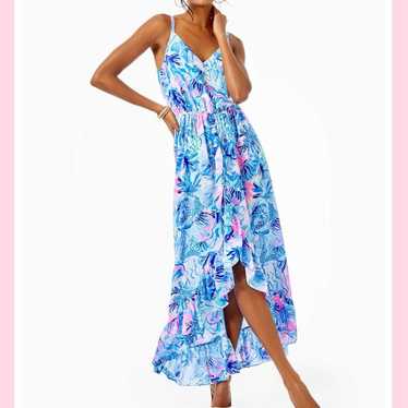 Lilly Pulitzer Mareena Dress Saltwater Shade Seek… - image 1