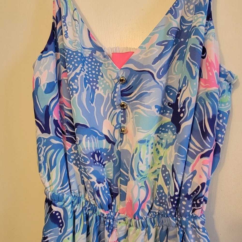 Lilly Pulitzer Mareena Dress Saltwater Shade Seek… - image 4