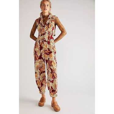 Free People Shasta Printed Cord One Piece Size M - image 1