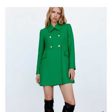 Zara tailored green jacket dress