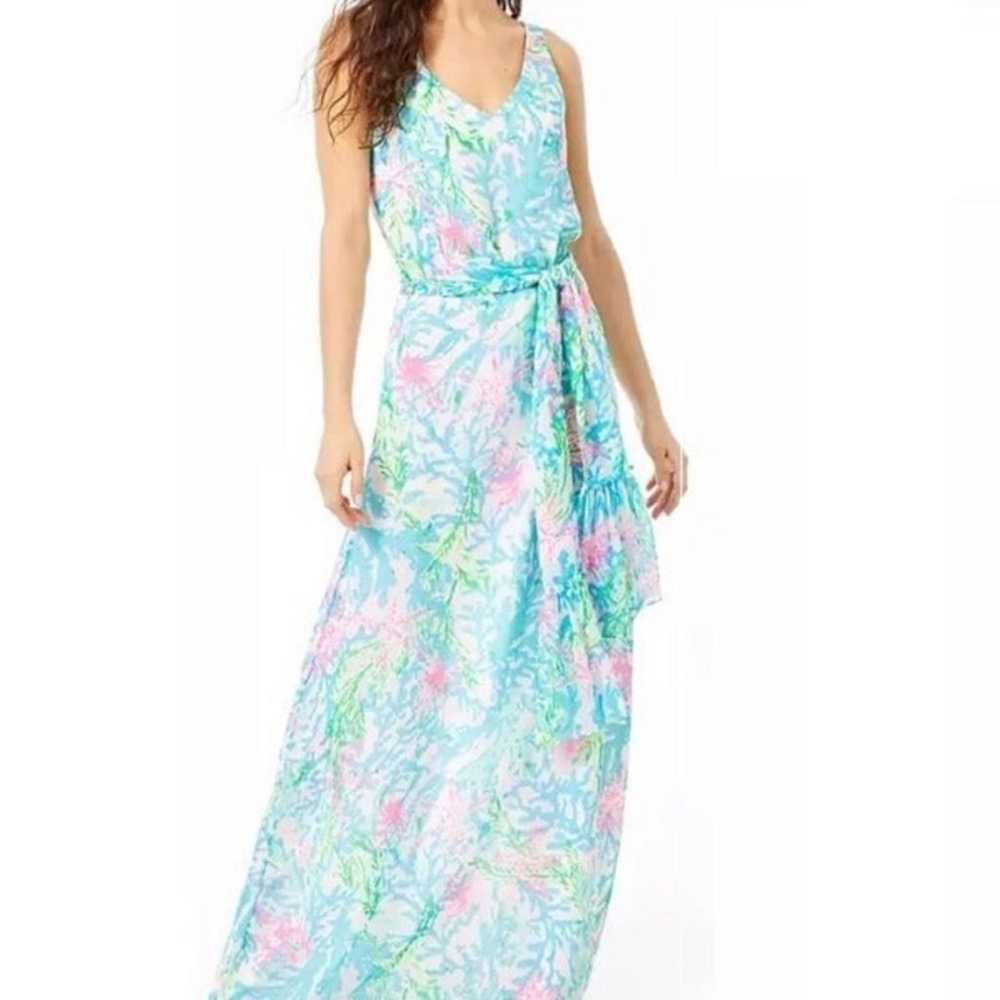 Lilly Pulitzer coral bay maxi dress M - image 1