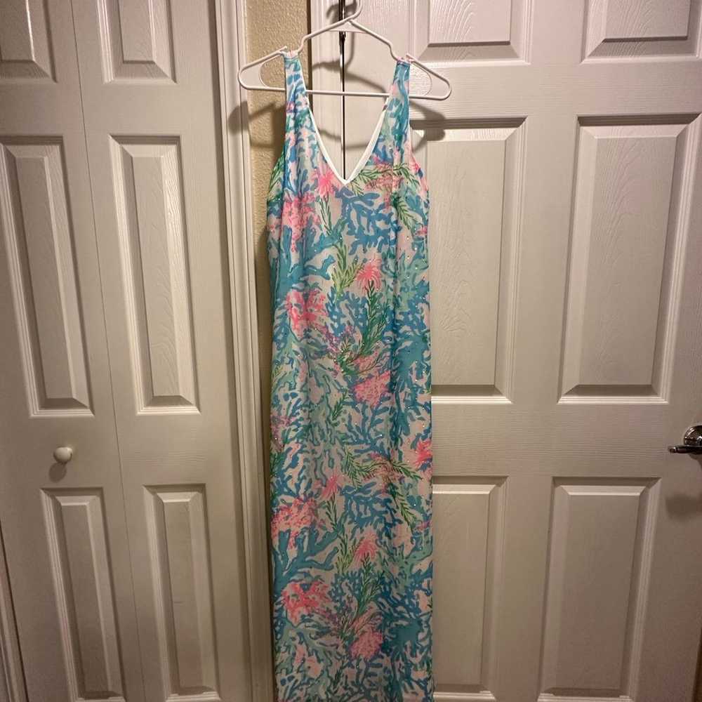 Lilly Pulitzer coral bay maxi dress M - image 2