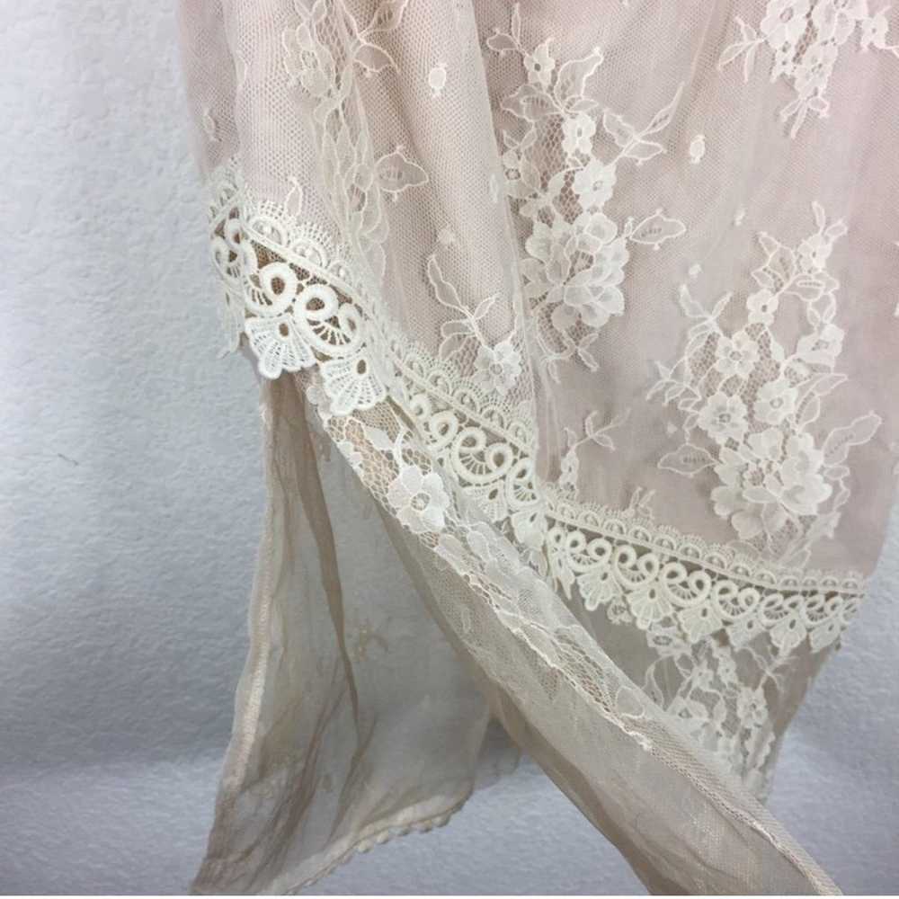 New NBD Karina Cream Lace Floral Cut Out One Slee… - image 9