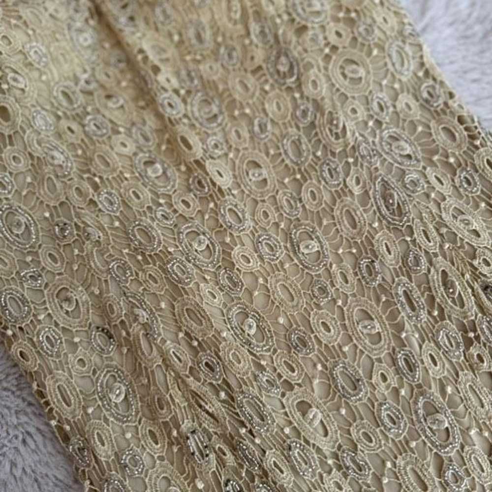 Vintage Y2K Gilar Evening Crochet Beaded Slip Dre… - image 11