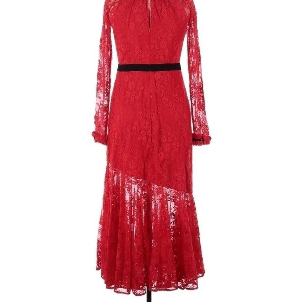 Three Floor Red Lace Dress 8 - image 2