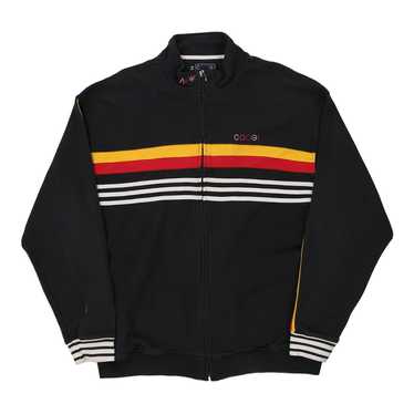 Coogi Striped Zip Up - 3XL Black Cotton Blend - image 1