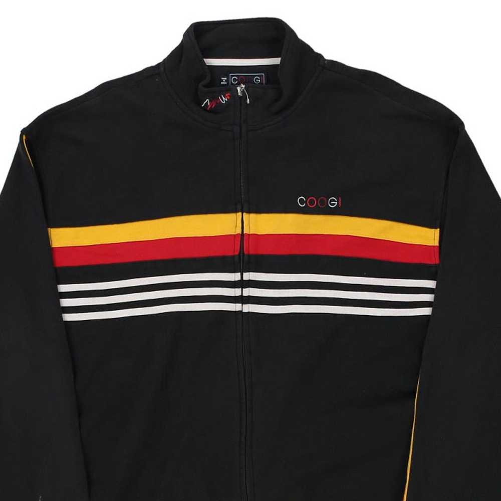 Coogi Striped Zip Up - 3XL Black Cotton Blend - image 5