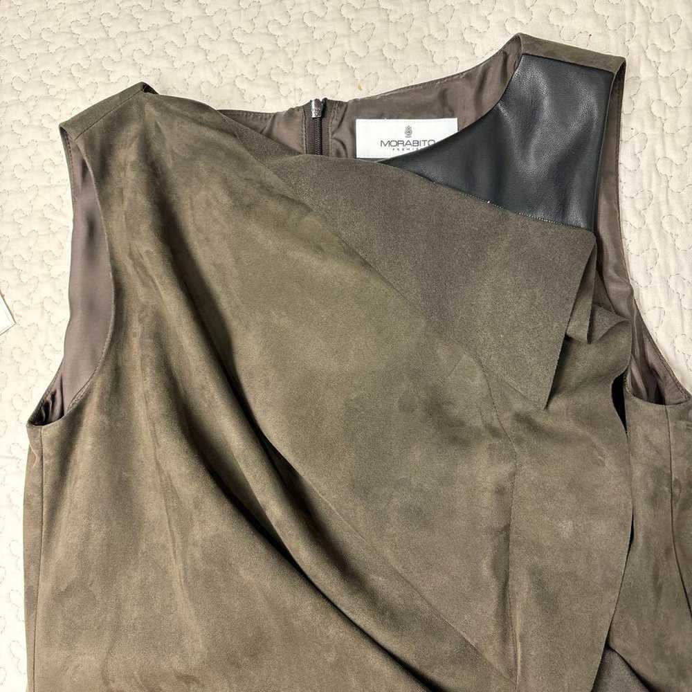 [MORABITO] Olive Green Suede Dress - image 1