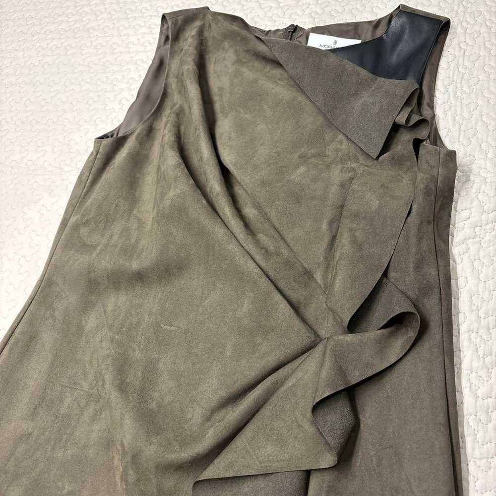 [MORABITO] Olive Green Suede Dress - image 3