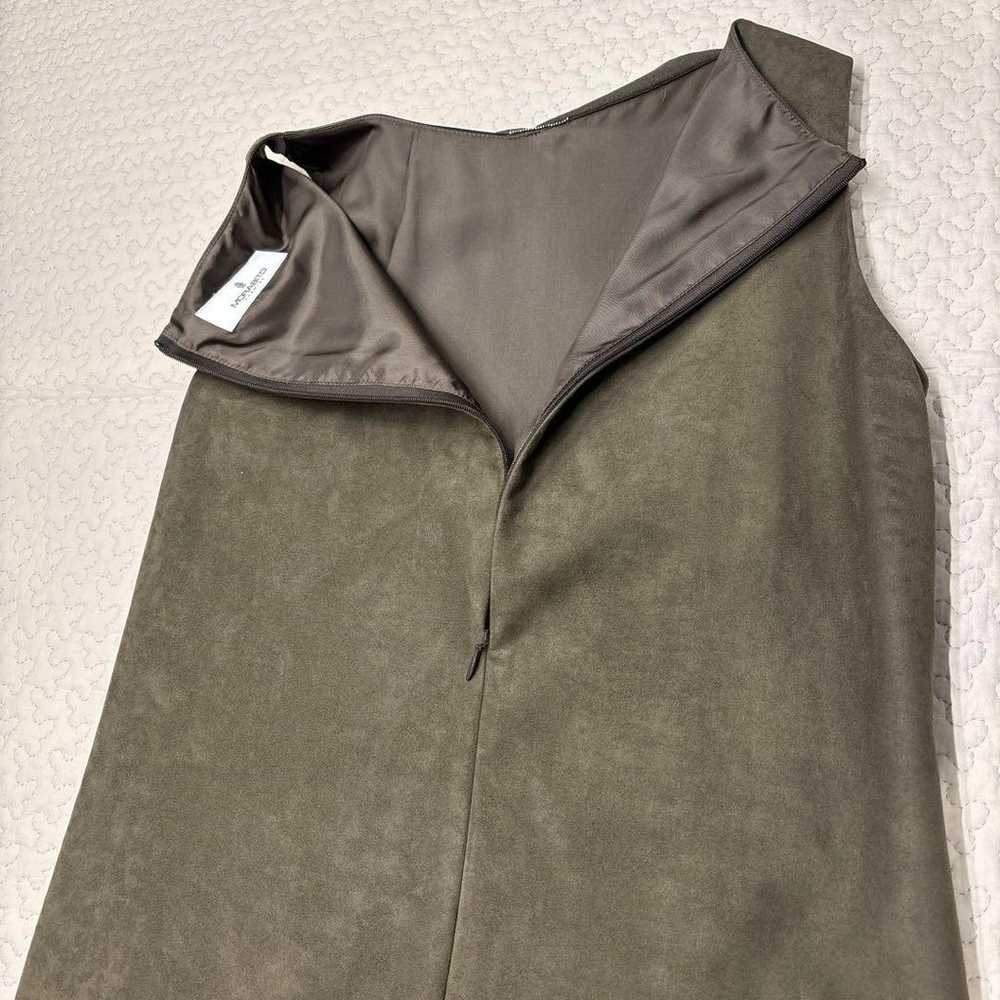 [MORABITO] Olive Green Suede Dress - image 4