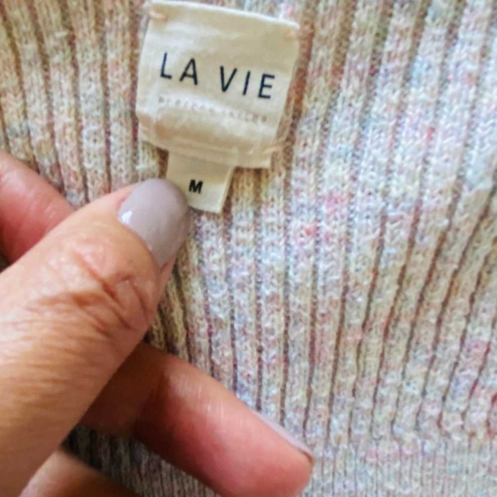 La Vie Rebecca Taylor Knit Pointelle Sweater Shea… - image 8