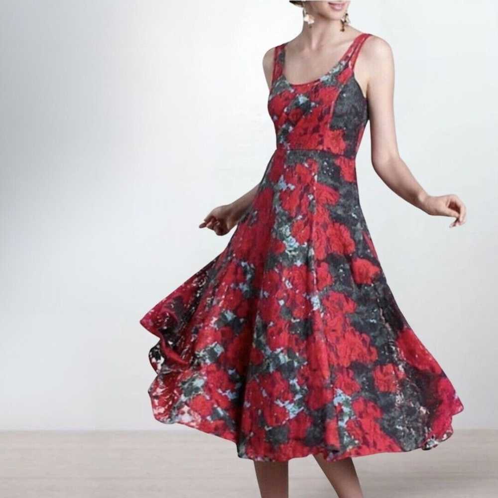 Size 8 EUC Gorgeous Anthropologie Tracy Reese Red… - image 1