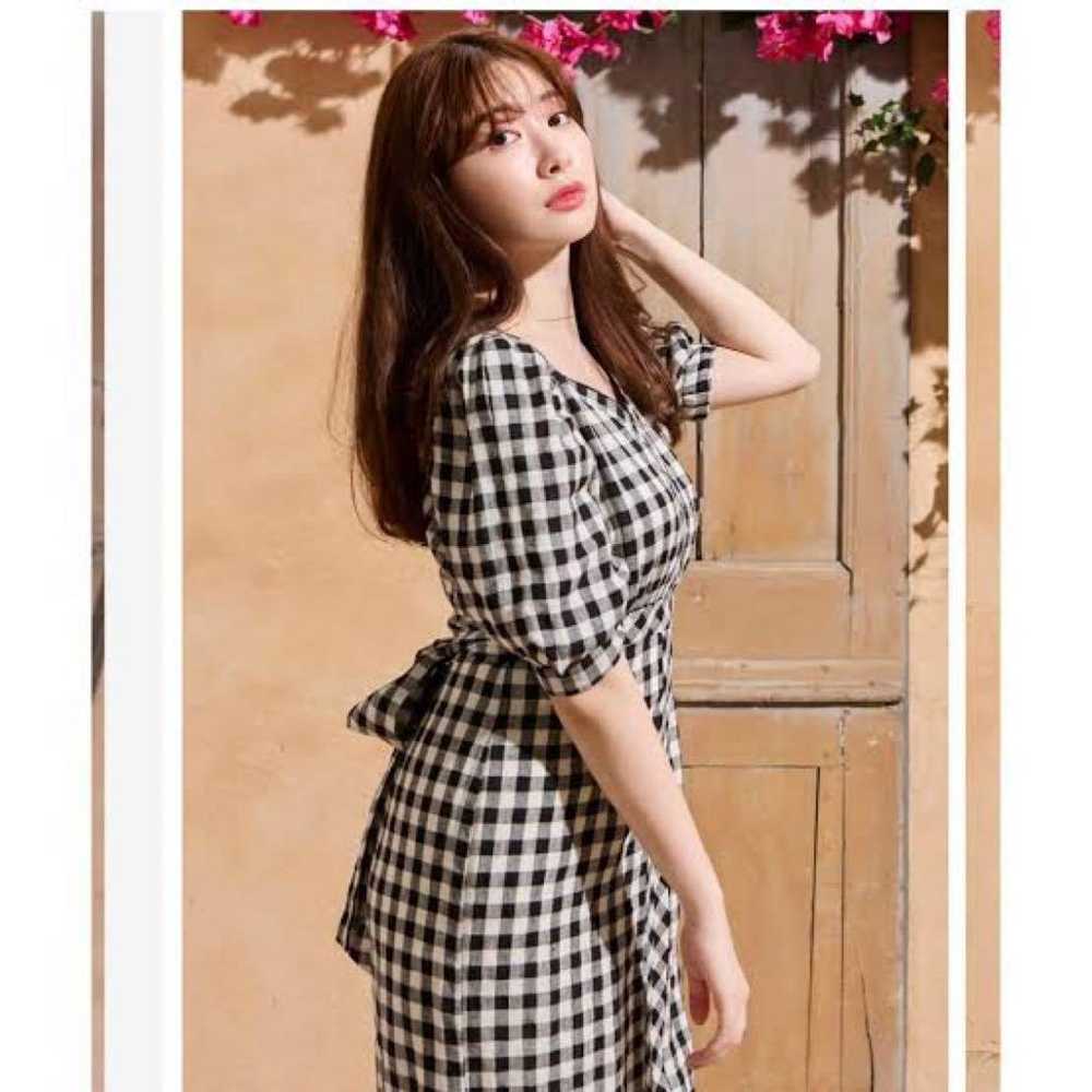 Her lip to Gingham Check One-piece Dress, Size M. - image 1