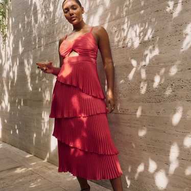 Rec Pleated Tiered Maxi Dress - image 1