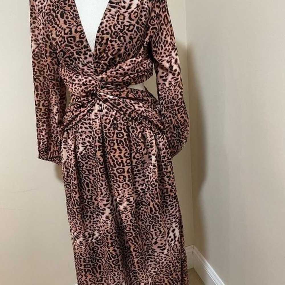 Anthropologie Ranna Gill Leopard print cut out Dr… - image 6