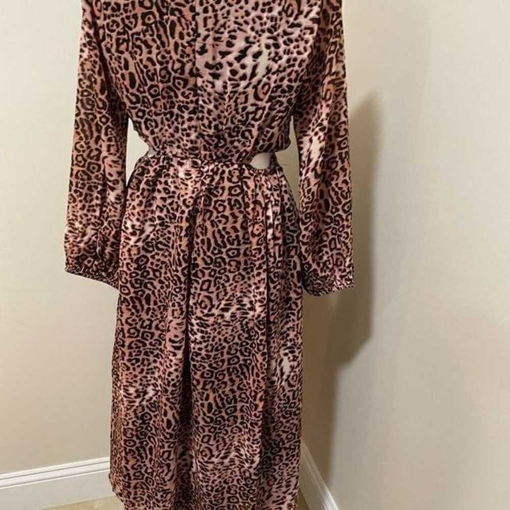 Anthropologie Ranna Gill Leopard print cut out Dr… - image 8