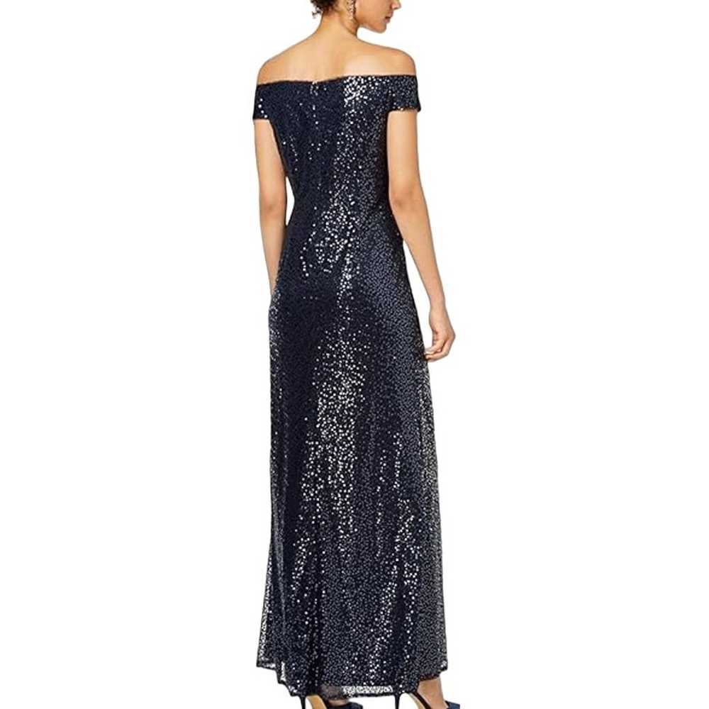 NWOT Adriana Papell Sequin Off The Shoulder Maxi … - image 2