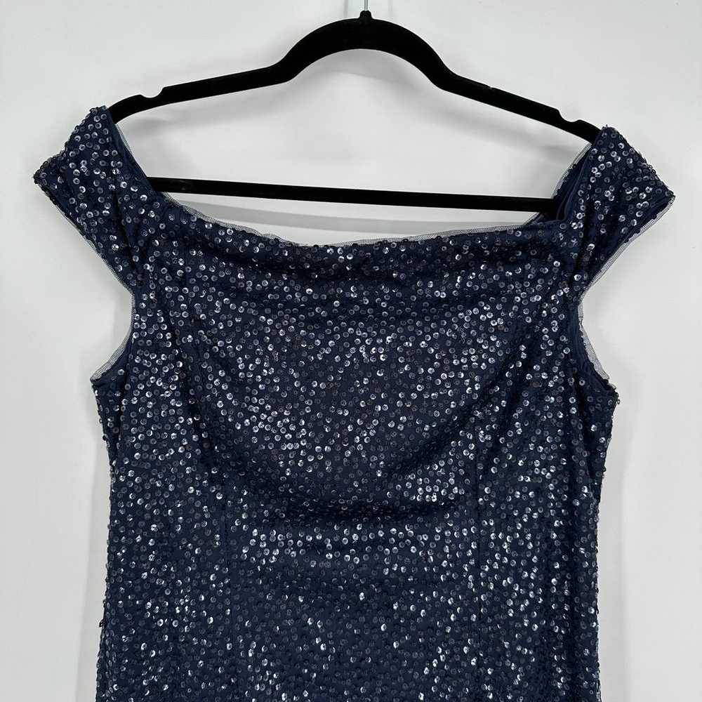 NWOT Adriana Papell Sequin Off The Shoulder Maxi … - image 5