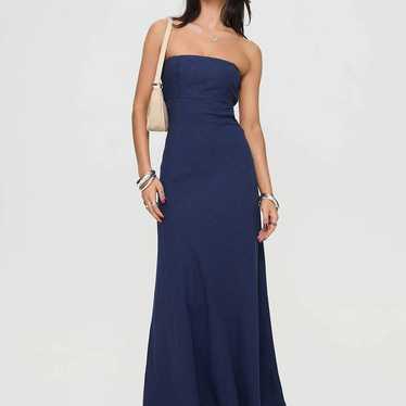 STRAPLESS MAXI DRESS NAVY