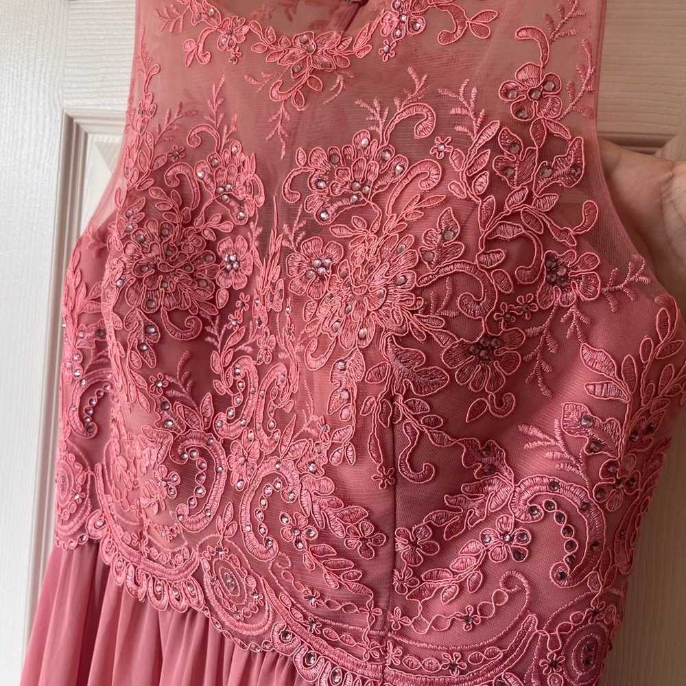 Pink elegant prom dress - image 2