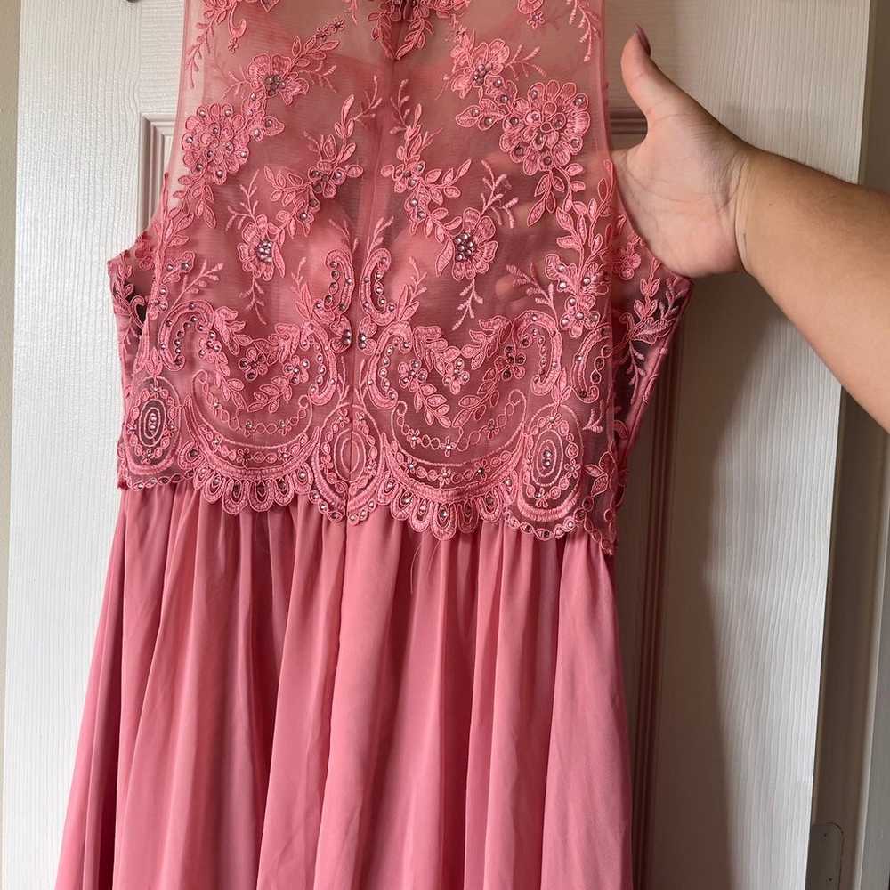 Pink elegant prom dress - image 3