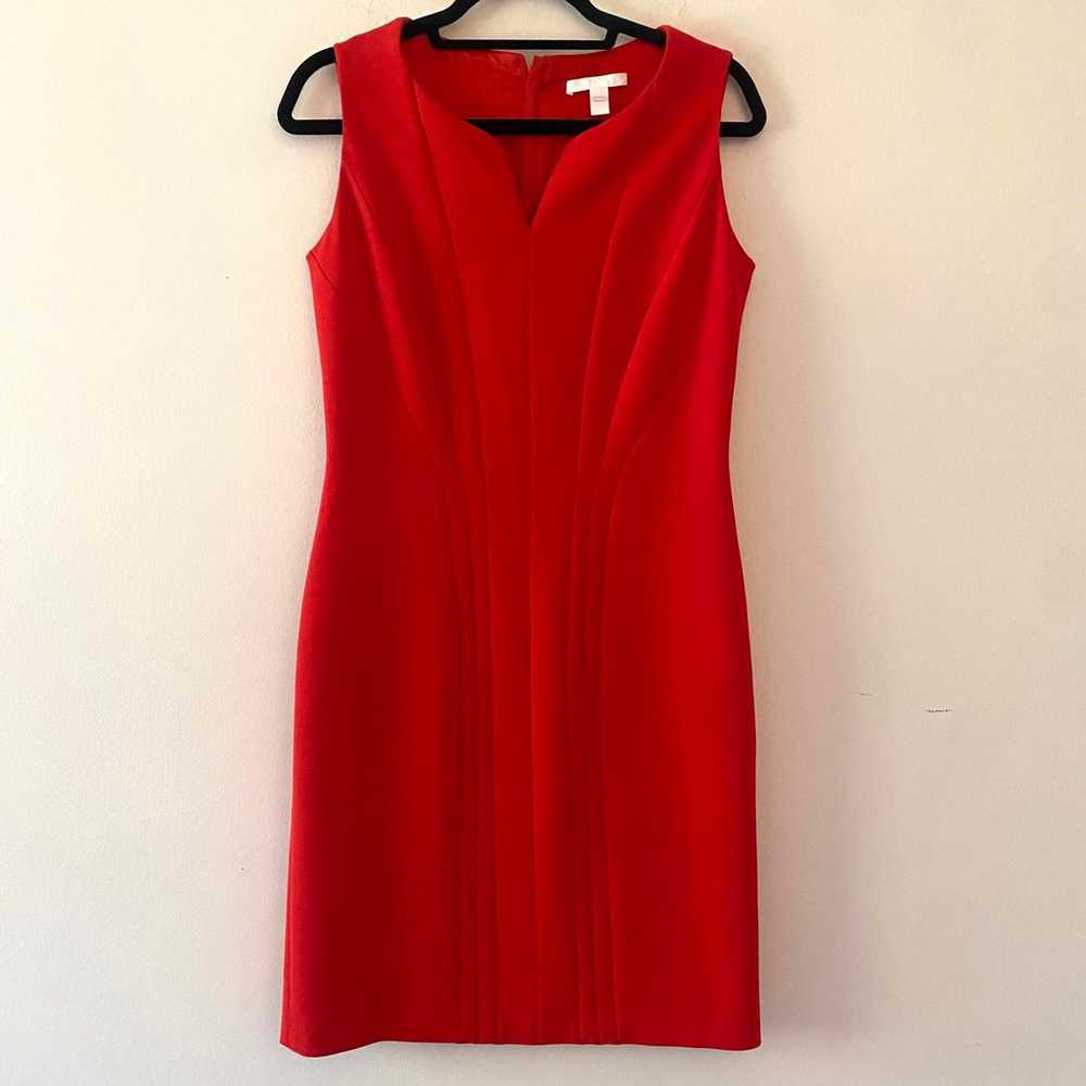 BOSS HUGO BOSS red sleeveless shift dress - image 3