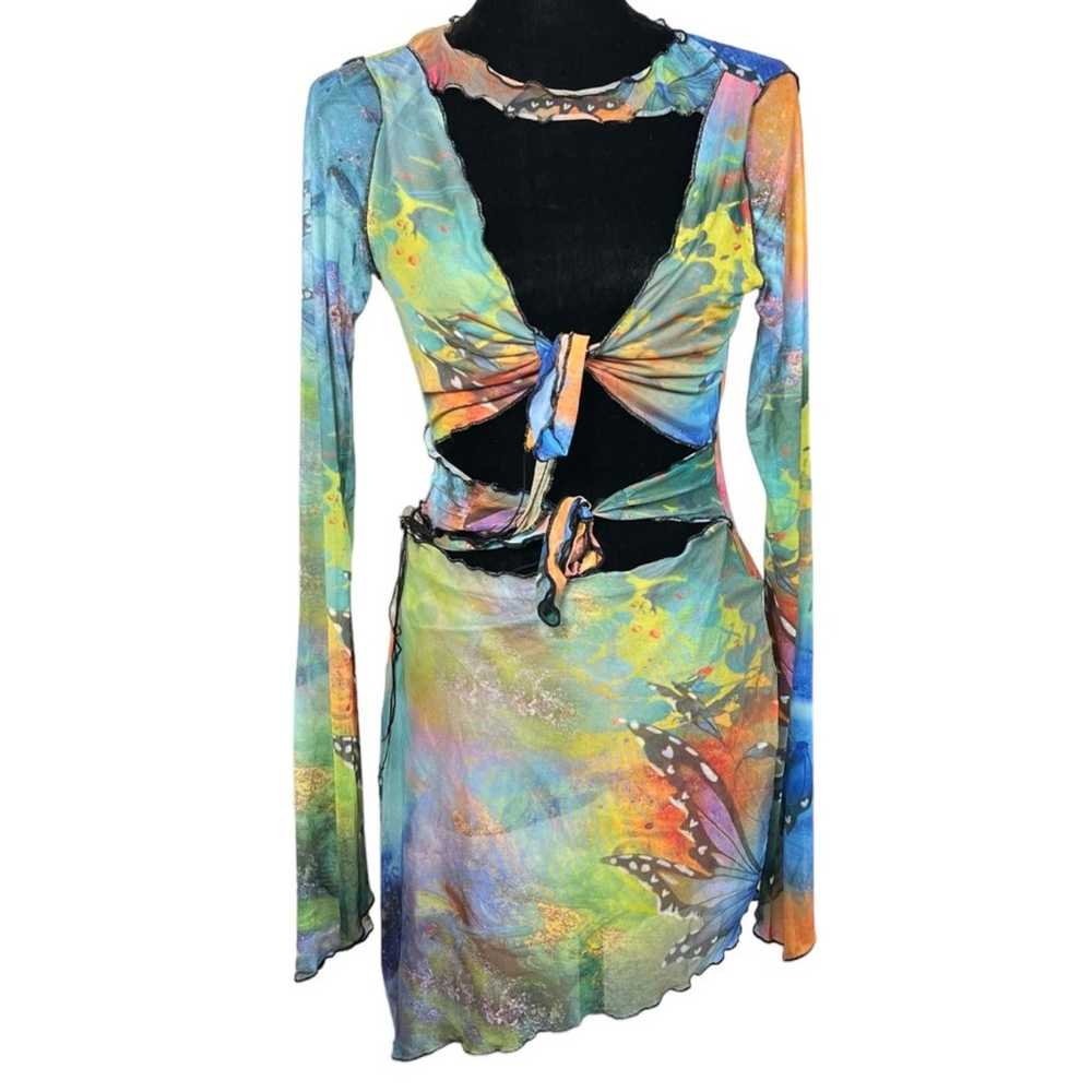 Jaded London Retro Sheer 90s Butterfly Cut Out Dr… - image 4