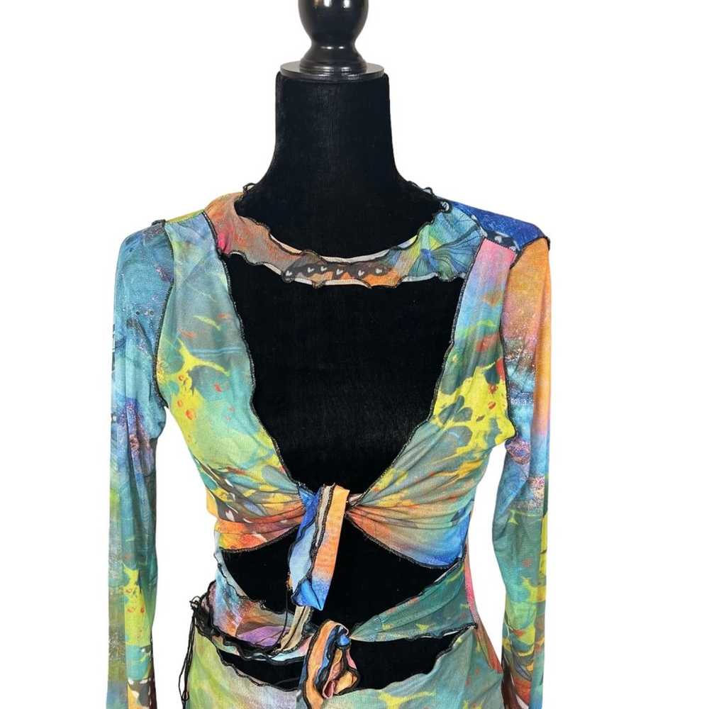 Jaded London Retro Sheer 90s Butterfly Cut Out Dr… - image 9