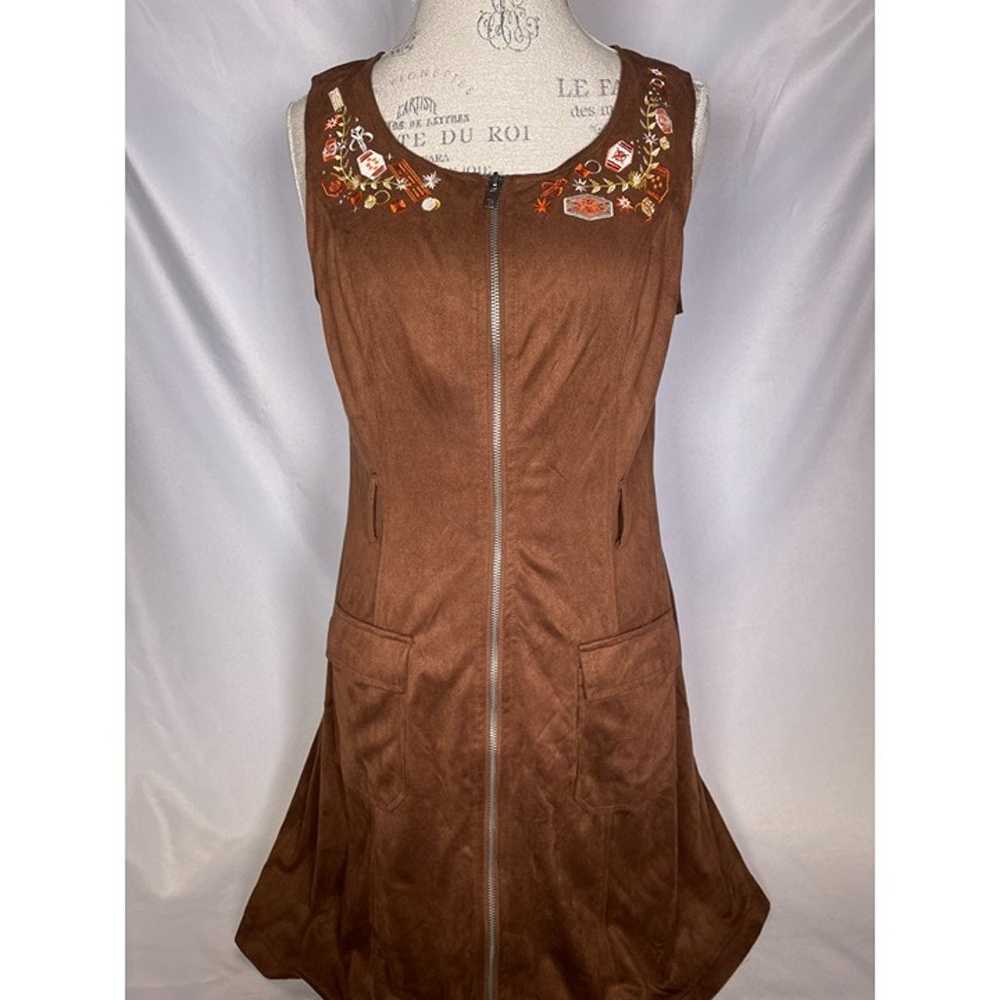 Her Universe Star Wars Solo Brown Suede Zipper Dr… - image 3