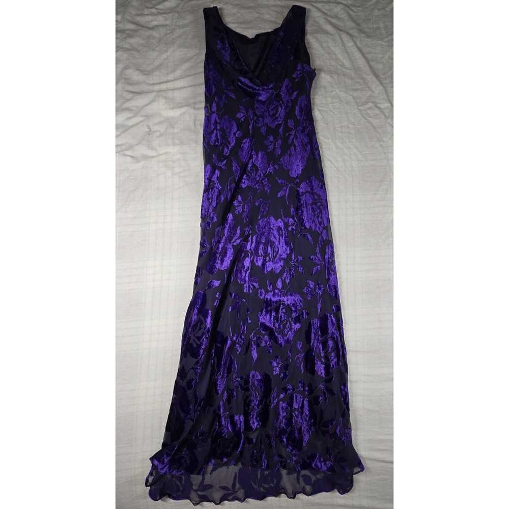 Vintage Chelsea Nites Gown Dress Velvet Burnout F… - image 2