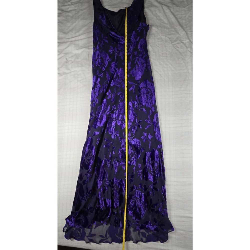 Vintage Chelsea Nites Gown Dress Velvet Burnout F… - image 6