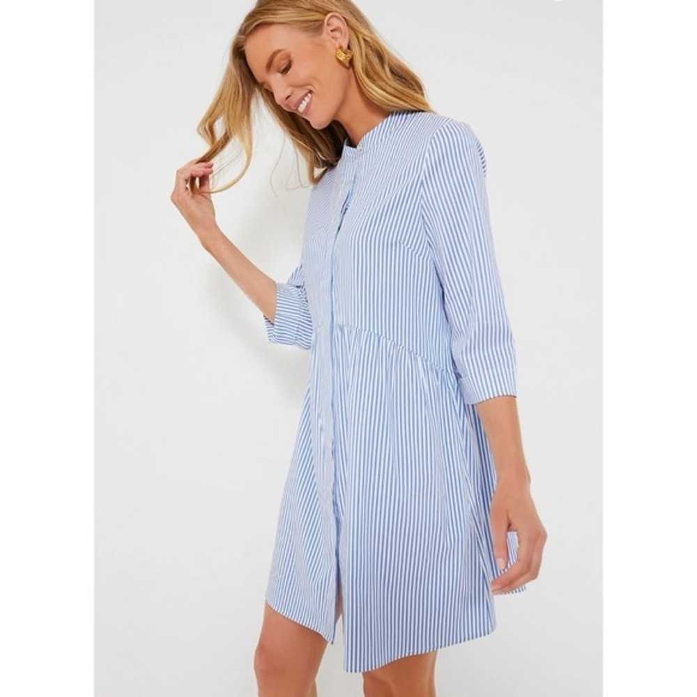 TUCKERNUCK Blue Stripe Royal Shirt Dress Size XXL - image 1