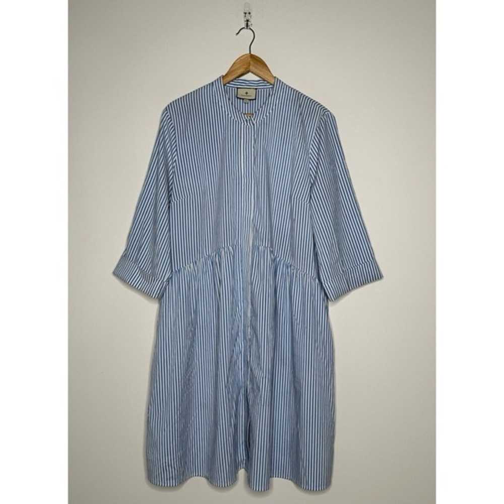 TUCKERNUCK Blue Stripe Royal Shirt Dress Size XXL - image 3