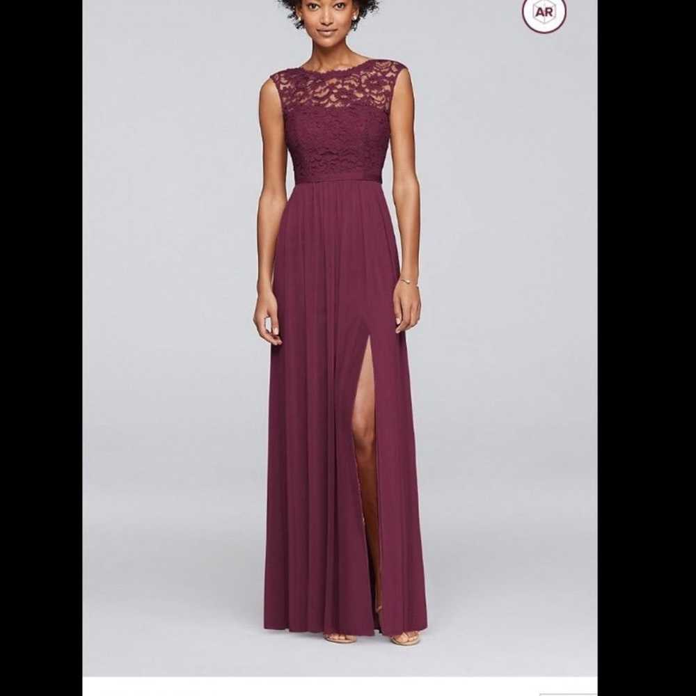 Burgundy formal dress - image 8