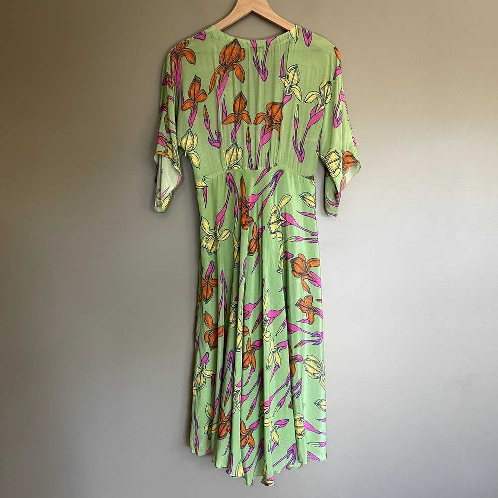 Anthropologie Raina Kimono Dress Size 4 Midi Gree… - image 12