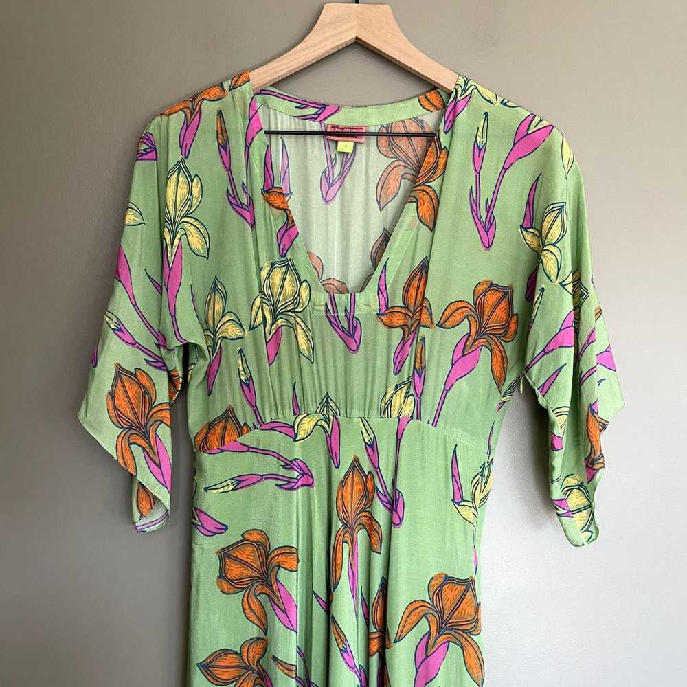 Anthropologie Raina Kimono Dress Size 4 Midi Gree… - image 6