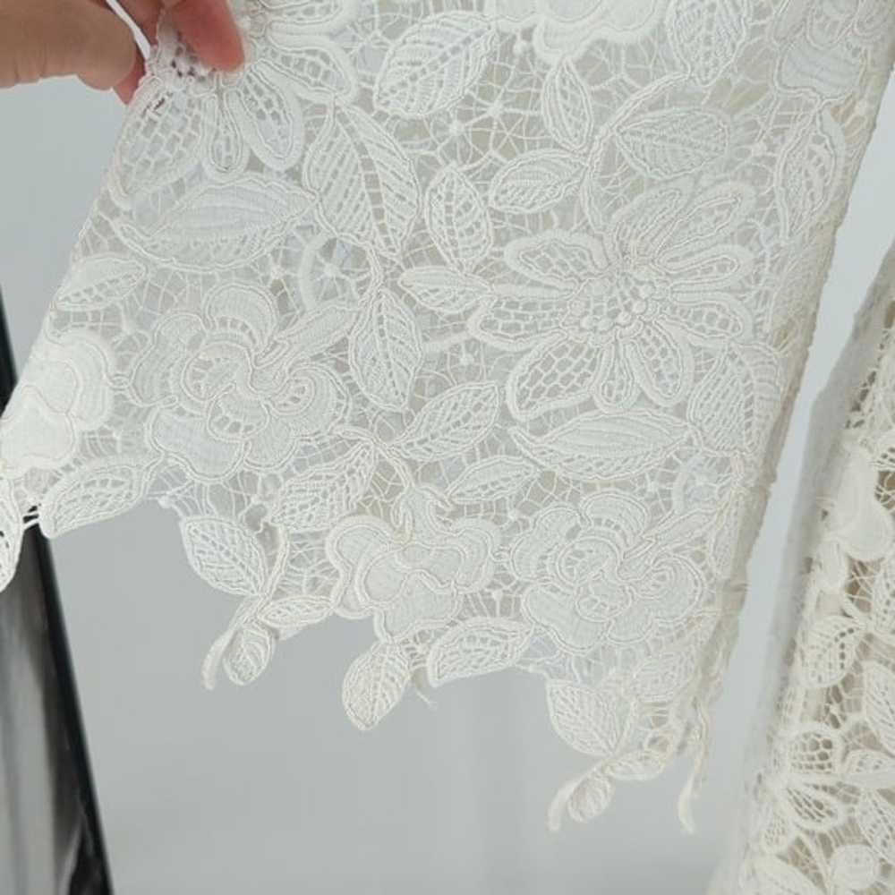 Free People Off Shoulder Crochet Lace Dress White… - image 6