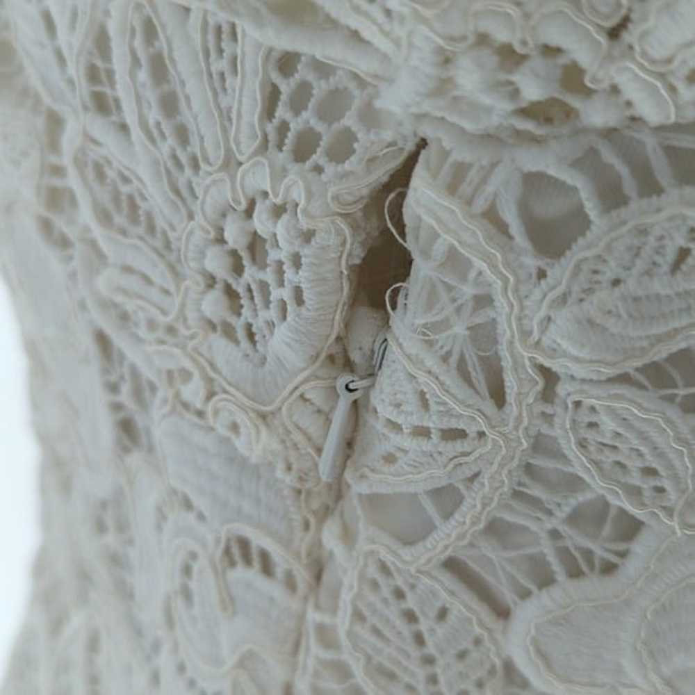 Free People Off Shoulder Crochet Lace Dress White… - image 7