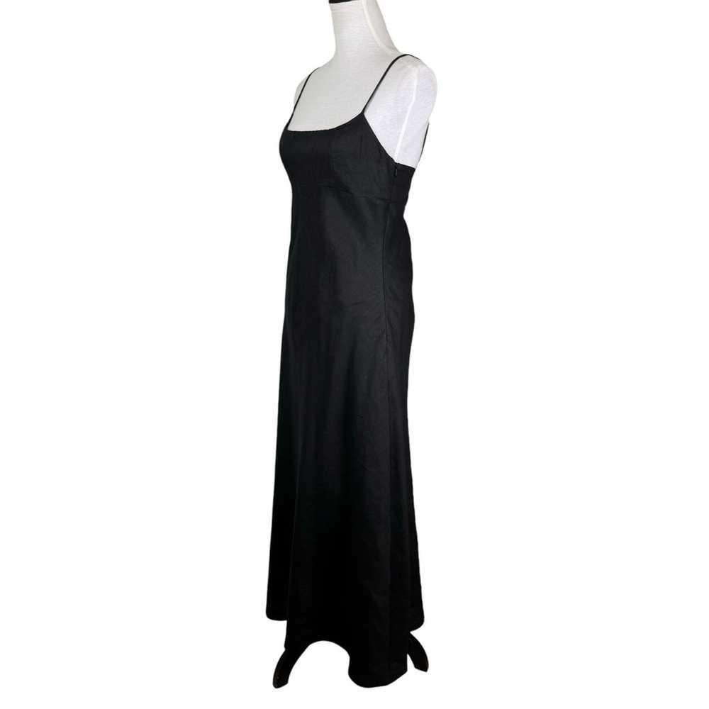 Dissh Lucia Sz. 6 Solid Black 100% Linen Strappy … - image 2