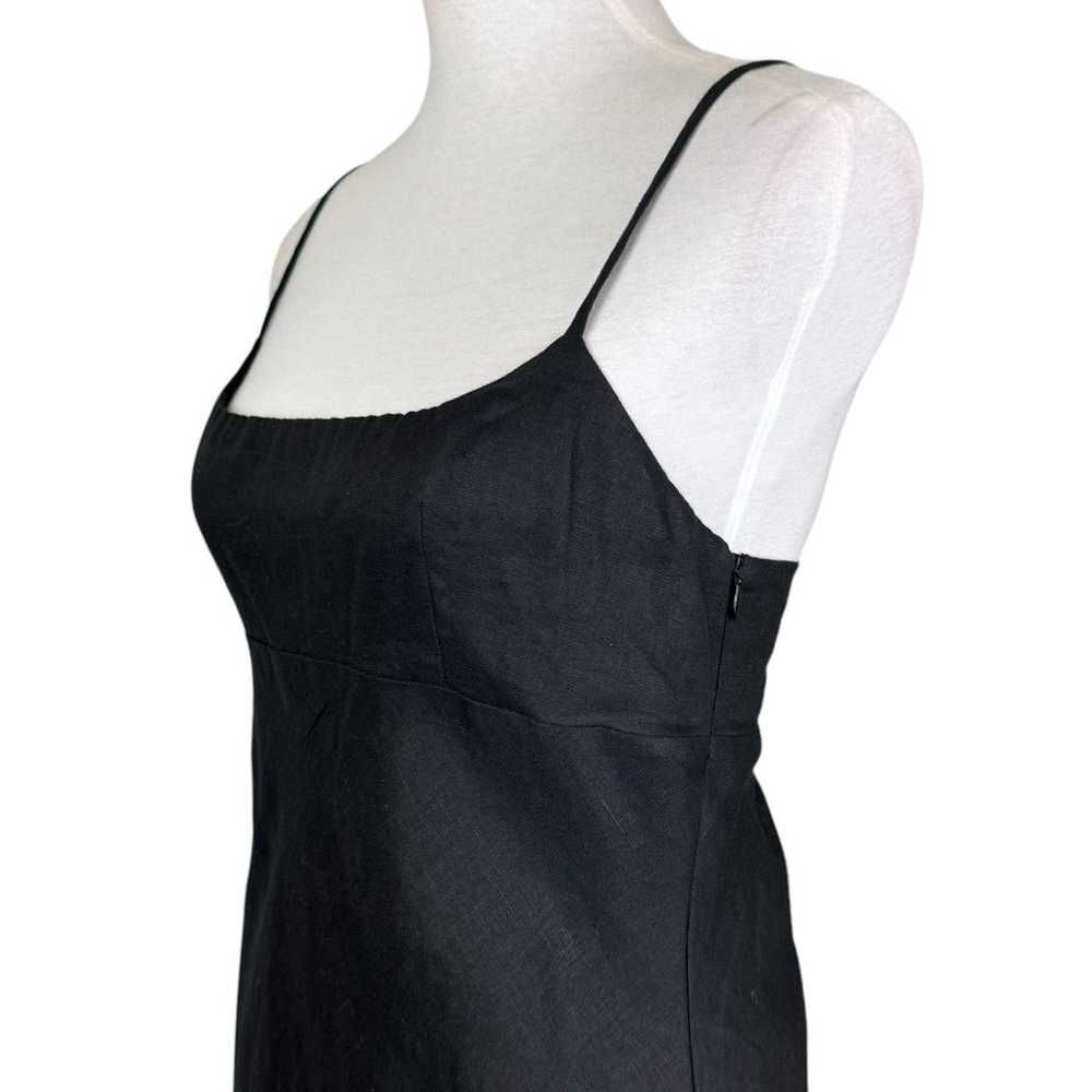 Dissh Lucia Sz. 6 Solid Black 100% Linen Strappy … - image 4